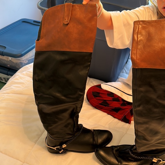 Women’s brown and black boot over the knee size 9 - Picture 2 of 6